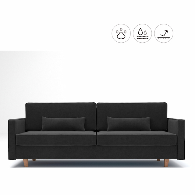 Диван Мастерфабрик Ололара Saga dark grey ткань рогожка