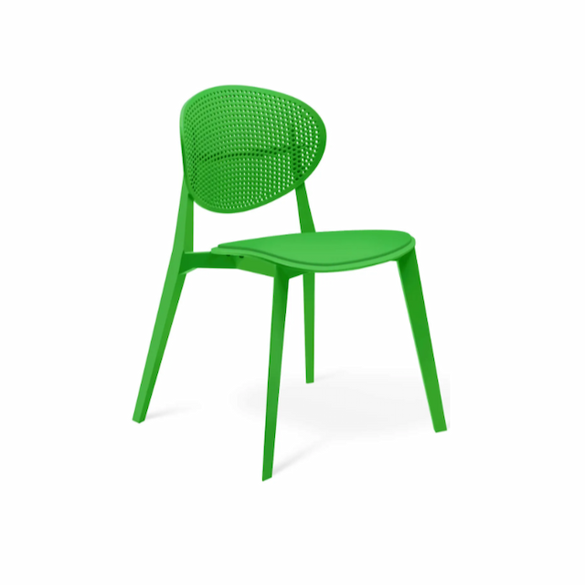 Стул пластиковый Клен SHT-S111-Р шеф141/2 с жестким сиденьем (зеленый)