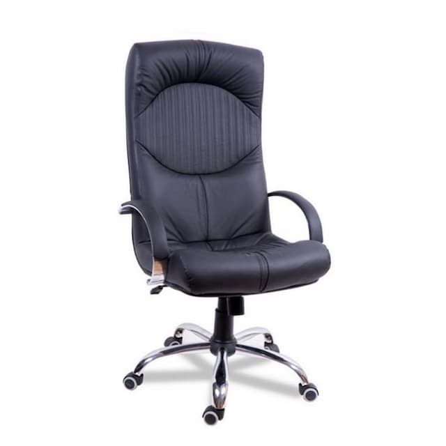 Кресло для руководителя Мирэй Гермес хром ТГ, кожзам