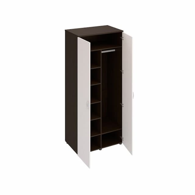 Шкаф для одежды и белья Юнитекс ВЕНЕЦИЯ NEW ВЕ 121 ВТ/БП венге темный/белый премиум