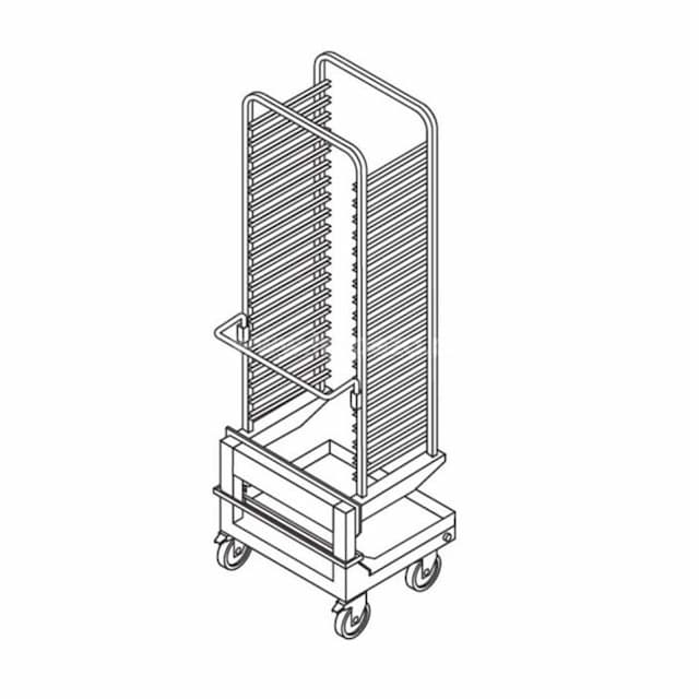 Тележка вкатная с направляющими LAINOX NKS201