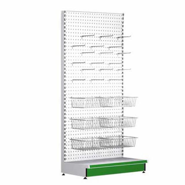 Стеллаж с перфорированной задней панелью Русь MAGMA СК080 без фриза, без навески